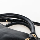 Miu Miu Hand Bag Leather 2way Black Gold Auth 167667M-14
