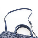 Miu Miu Matelasse Hand Bag Leather 2way Blue Silver Auth 167668M-16