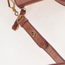 Miu Miu Hand Bag Leather 2way Pink Gold Auth 167669M-11