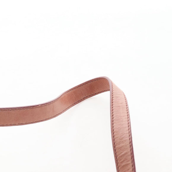 Miu Miu Hand Bag Leather 2way Pink Gold Auth 167669M