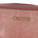 Miu Miu Hand Bag Leather 2way Pink Gold Auth 167669M-18