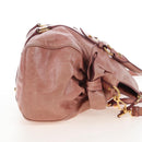 Miu Miu Hand Bag Leather 2way Pink Gold Auth 167669M-6