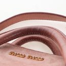 Miu Miu Hand Bag Leather 2way Pink Gold Auth 167669M-9