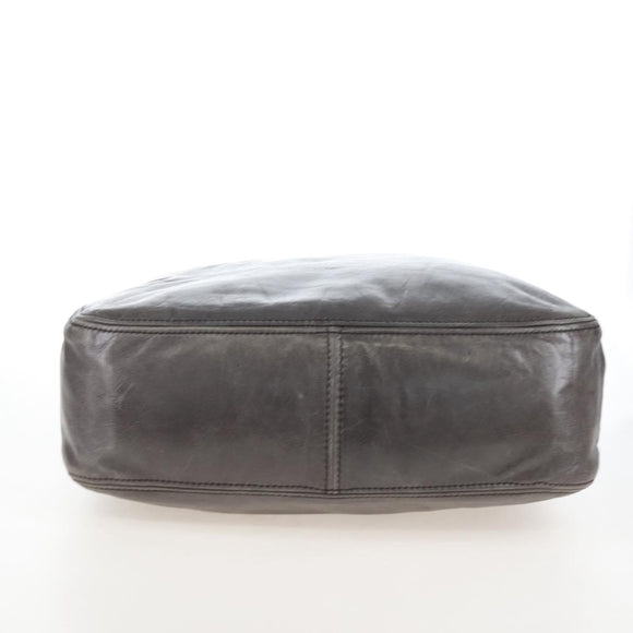 Miu Miu Hand Bag Leather 2way Gray Gold Auth 167671M