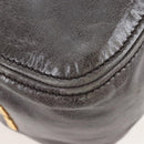 Miu Miu Hand Bag Leather 2way Gray Gold Auth 167671M-15