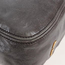 Miu Miu Hand Bag Leather 2way Gray Gold Auth 167671M-18
