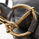 Miu Miu Hand Bag Leather 2way Gray Gold Auth 167671M-21
