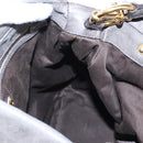 Miu Miu Hand Bag Leather 2way Gray Gold Auth 167671M-25