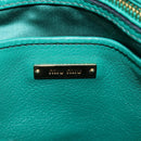 Miu Miu Hand Bag Leather 2way Green Gold Auth 167672M-22
