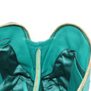 Miu Miu Hand Bag Leather 2way Green Gold Auth 167672M-23
