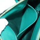 Miu Miu Hand Bag Leather 2way Green Gold Auth 167672M-25