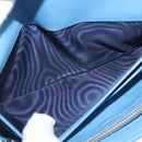 Miu Miu Matelasse Long Wallet Leather Blue Gold Auth 167673M-21