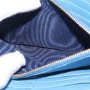 Miu Miu Matelasse Long Wallet Leather Blue Gold Auth 167673M-10