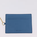 Miu Miu Matelasse Long Wallet Leather Blue Gold Auth 167673M-27