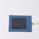 Miu Miu Matelasse Long Wallet Leather Blue Gold Auth 167673M-12
