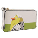 LOEWE x Studio Ghibli Mr. Otori Card Case Leather Beige Gold Auth 167674SM-1