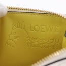 LOEWE x Studio Ghibli Mr. Otori Card Case Leather Beige Gold Auth 167674SM-9