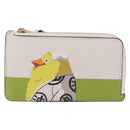 LOEWE x Studio Ghibli Mr. Otori Card Case Leather Beige Gold Auth 167674SM-13