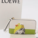LOEWE x Studio Ghibli Mr. Otori Card Case Leather Beige Gold Auth 167674SM-12