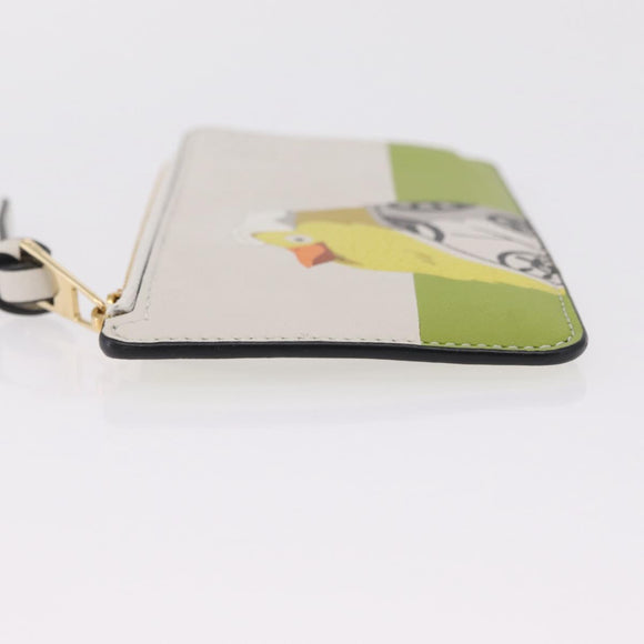 LOEWE x Studio Ghibli Mr. Otori Card Case Leather Beige Gold Auth 167674SM