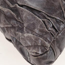 Miu Miu Hand Bag Leather 2way Gray Silver Auth 167675A-17