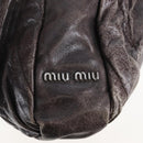 Miu Miu Hand Bag Leather 2way Gray Silver Auth 167675A-21
