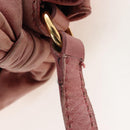 Miu Miu Hand Bag Leather 2way Pink Gold Auth 167676M-15