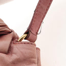 Miu Miu Hand Bag Leather 2way Pink Gold Auth 167676M-16