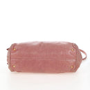 Miu Miu Hand Bag Leather 2way Pink Gold Auth 167676M-17