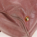 Miu Miu Hand Bag Leather 2way Pink Gold Auth 167676M-18