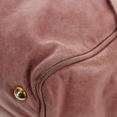 Miu Miu Hand Bag Leather 2way Pink Gold Auth 167676M-19