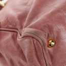 Miu Miu Hand Bag Leather 2way Pink Gold Auth 167676M-20