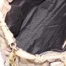 Miu Miu Hand Bag Leather 2way Beige Gold Auth 167679M-10