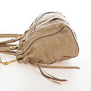 Miu Miu Hand Bag Leather 2way Beige Gold Auth 167679M-4