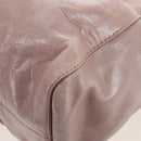 Miu Miu Hand Bag Leather 2way Pink Gold Auth 167681M-17