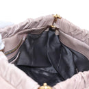 Miu Miu Hand Bag Leather 2way Pink Gold Auth 167681M-24
