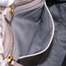 Miu Miu Hand Bag Leather 2way Pink Gold Auth 167681M-26