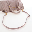 Miu Miu Hand Bag Leather 2way Pink Gold Auth 167681M-9