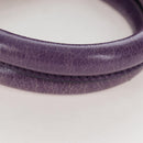 Miu Miu Hand Bag Leather 2way Purple Silver Auth 167682M-8
