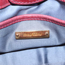 Miu Miu Hand Bag Leather 2way Red Gold Auth 167683M-22