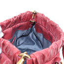 Miu Miu Hand Bag Leather 2way Red Gold Auth 167683M-23