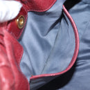 Miu Miu Hand Bag Leather 2way Red Gold Auth 167683M-25