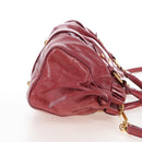 Miu Miu Hand Bag Leather 2way Red Gold Auth 167683M-4