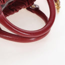 Miu Miu Hand Bag Leather 2way Red Gold Auth 167683M-7