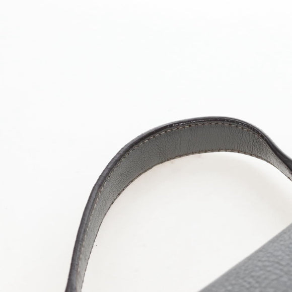Miu Miu Hand Bag Leather Gray Silver Auth 167684