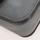 Miu Miu Hand Bag Leather Gray Silver Auth 167684-18