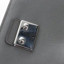 Miu Miu Hand Bag Leather Gray Silver Auth 167684-26