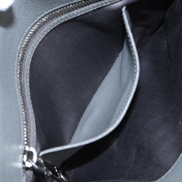 Miu Miu Hand Bag Leather Gray Silver Auth 167684