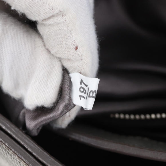 Miu Miu Hand Bag Leather Gray Silver Auth 167684
