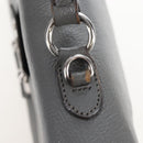 Miu Miu Hand Bag Leather Gray Silver Auth 167684-35